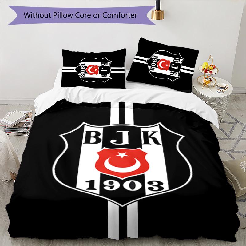 3-teiliges BJK Design Bettwäsche-Set - HD-bedruckte Bettwäsche mit 1 Bettbezug und 2 Kissenbezügen - Perfekt für die Dekoration zu Hause und im Studentenwohnheim