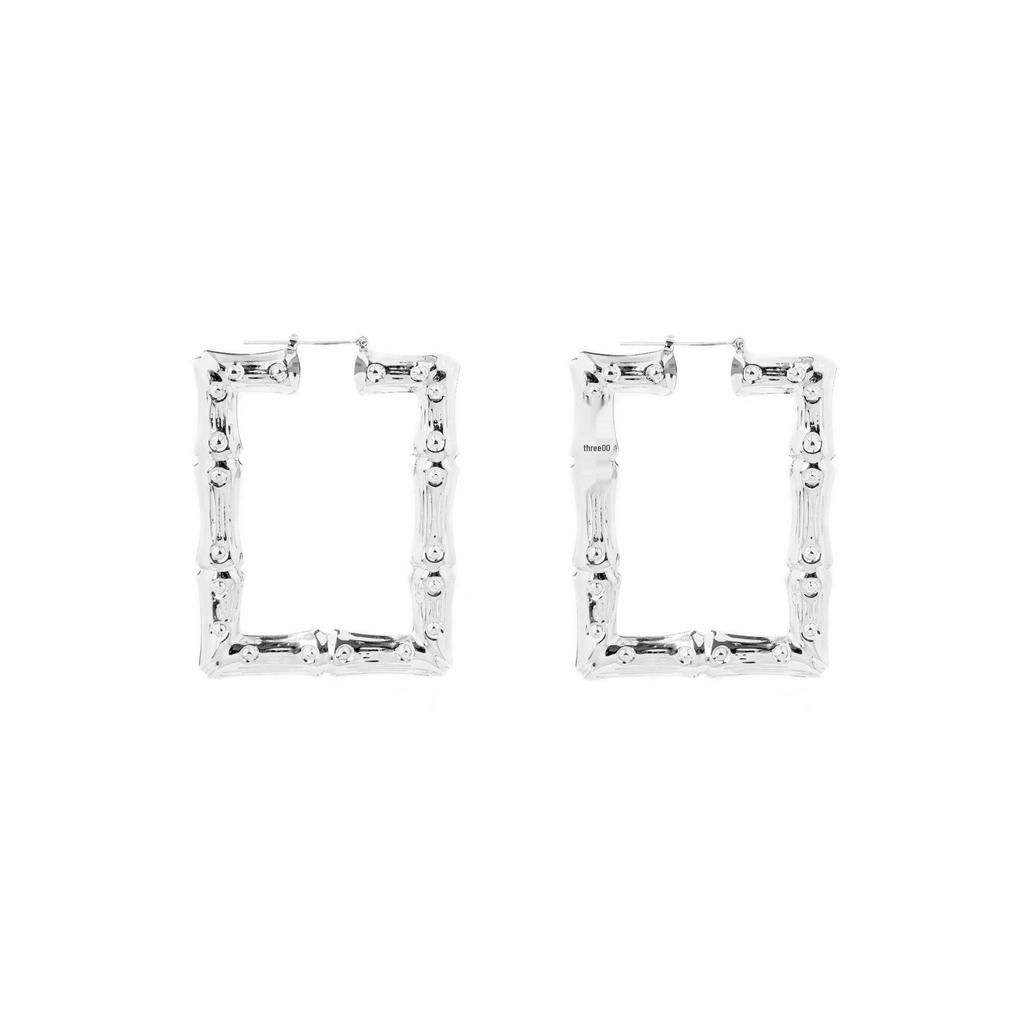 Gold Hip Hop Bamboo Hoop Earrings – Extra Large Exaggerated Circle Studs