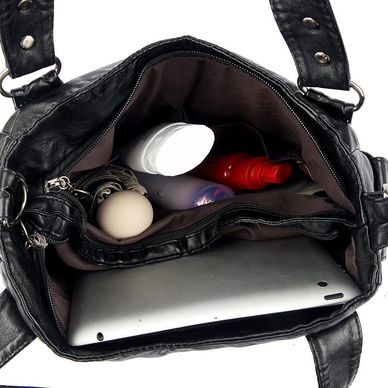 Women Soft Leather Shopping HandbagsFemale Shoulder Crossbody Bag Ladies Casual Totes Shopper Messenger Bags