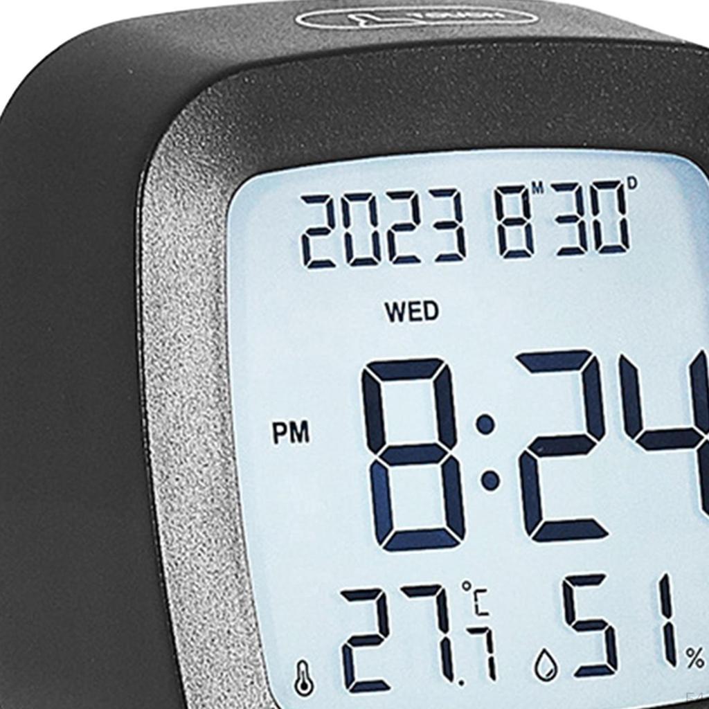 Compact Digital Alarm Clock with 12/24H 3x8x3 Inch for Bedroom, Home, Office, Travel