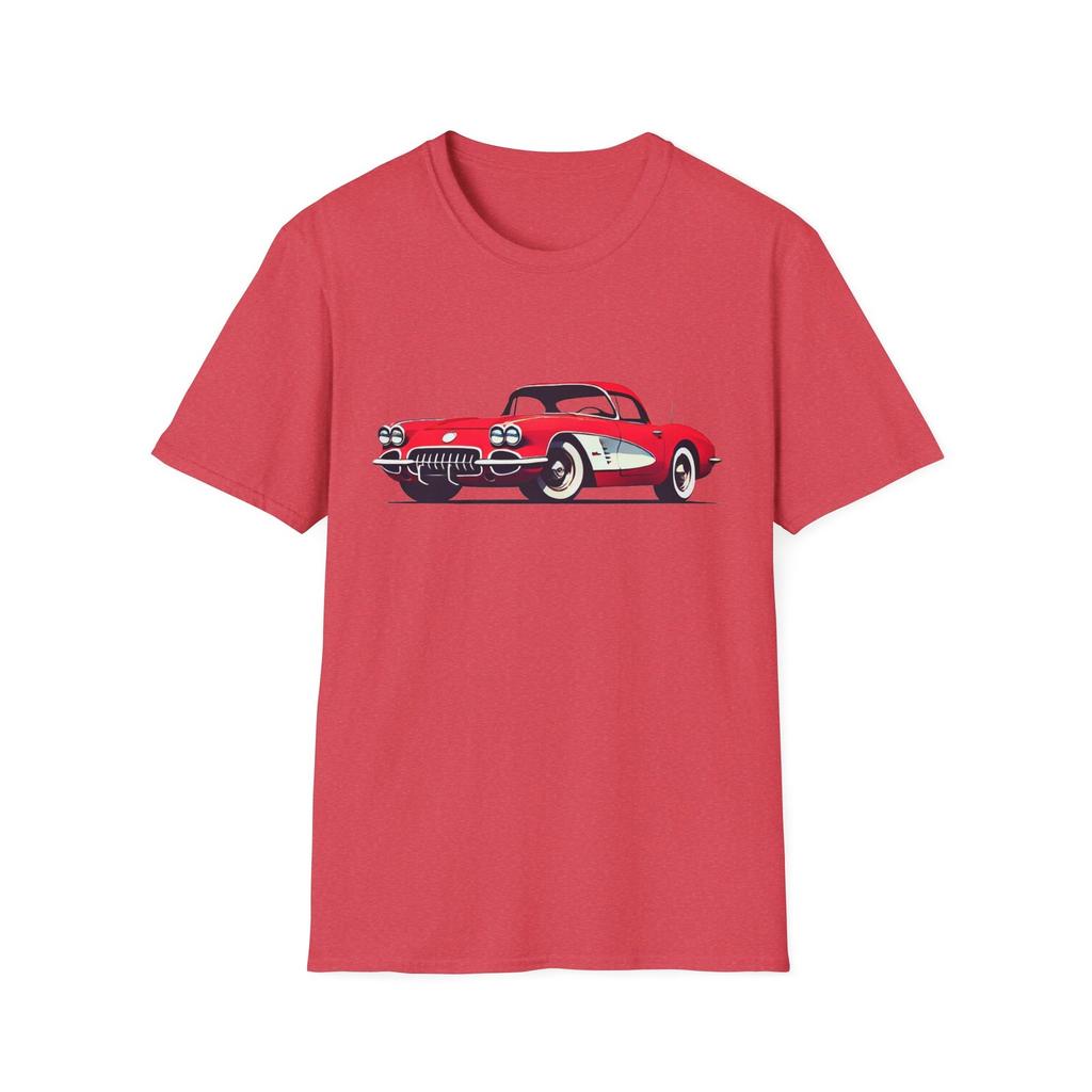 Černé tričko C1 Corvette – Klasická grafika sportovního vozu Chevy z 50. let pro nadšence