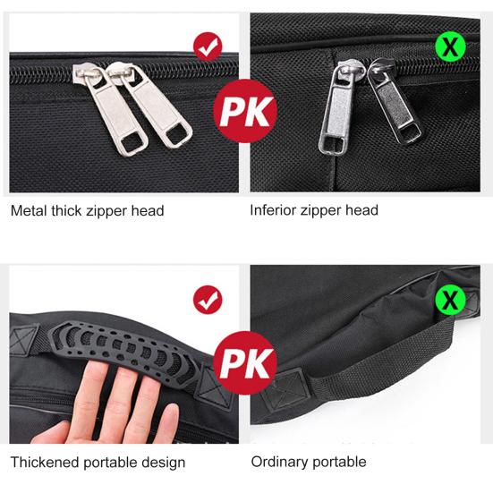 39-calowa torba na gitarę z dwoma regulowanymi paskami na ramię Pogrubiony pokrowiec na gitarę elektryczną Wodoodporna przegroda zapinana na zamek Torba na gitarę basową