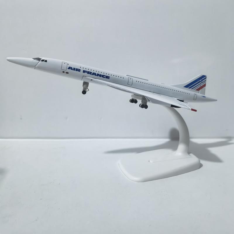 Jason Tutu 20cm Air France Concorde Aircraft Model Planel Airplane Diecast Metal 1/300 Scale Planes Collect Gifts