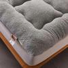 Soft Lamb Cashmere Tatami Mattress - Foldable Single/Double Bedding Topper, Thick Warm Mat with Straps for Bedroom