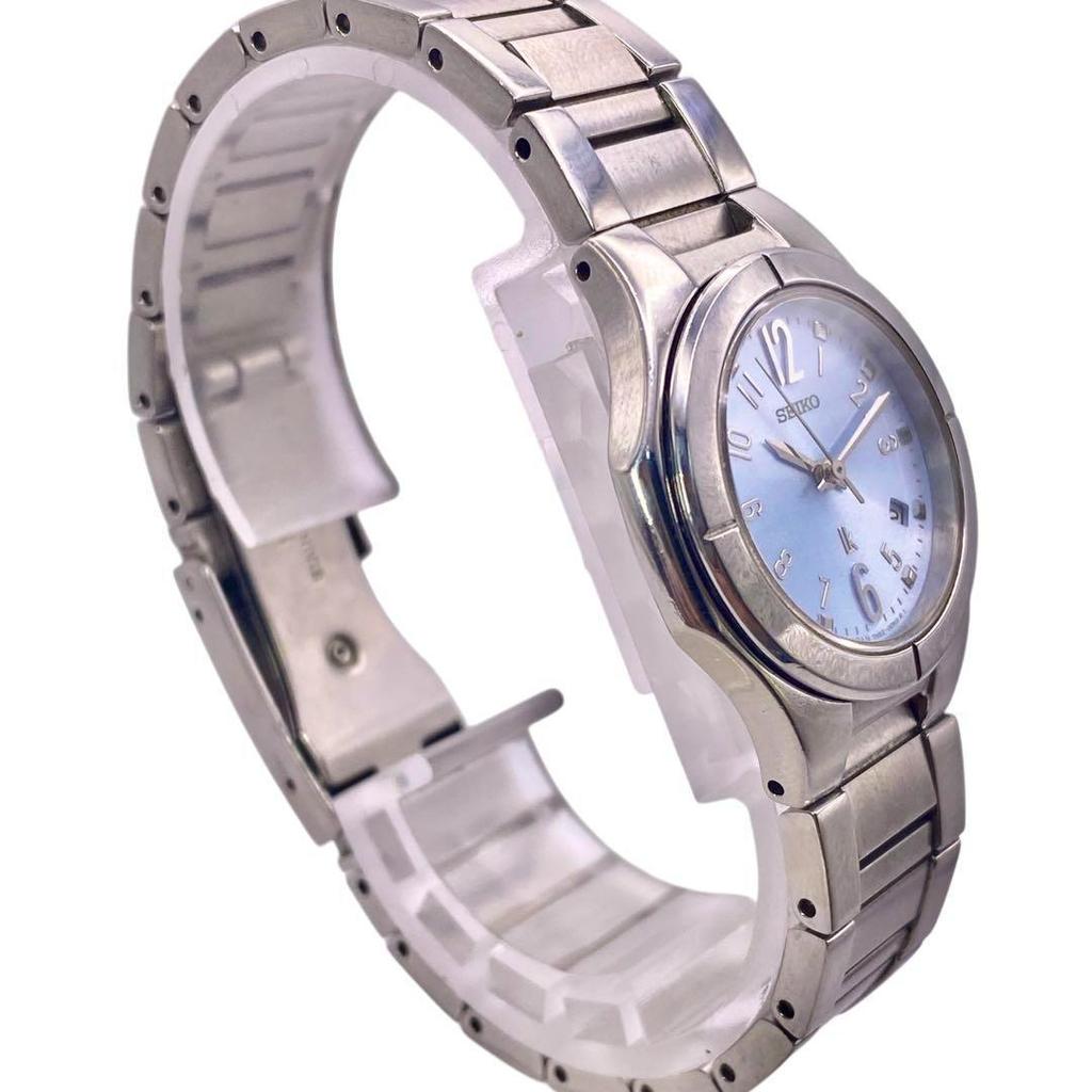 [USED] Good condition SEIKO Lucia Round Date Silver Women's Watch 1201