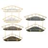 Double-Layer Storage Rack Jewelry Basket Decoration with Ceramic Panel Sundries Display Stand