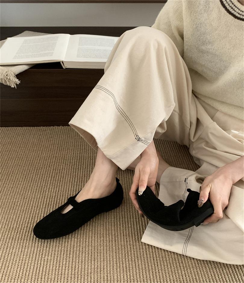 Vintage Mary Jane shoes Mori round head single shoes women's 2025 autumn and winter new design leopard print flat grandma shoes