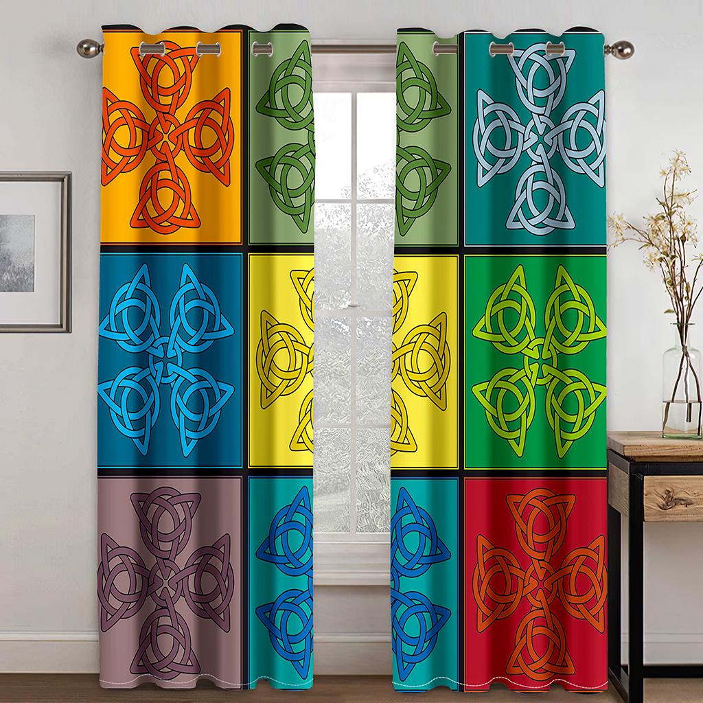 

Золотистый цвет занавески украшение дома дождевой тенты прочный для гостиной спальни W132cm x H160cm&Grommet