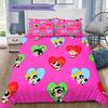 Set Biancheria da Letto con le Superchicche in Diverse Pose, 1 Copripiumino & 2 Federe, Camera da Letto, Ottimo Regalo