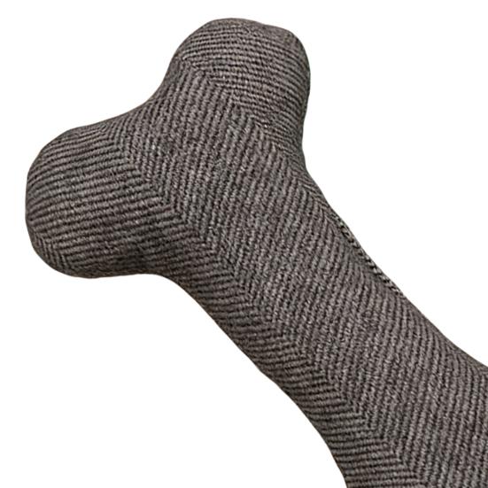 Giocattolo per Cani a Forma di Osso Morbido Riempito di Cotone Resistente al Morso con Suono Integrato Giocattolo Elastico da Masticare per Cani