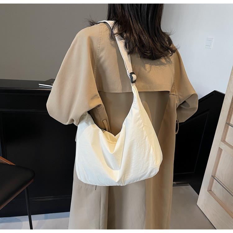Nylon Sling Bag For Women And Girls With Large Capacity And Zipper Closure For Daily Use