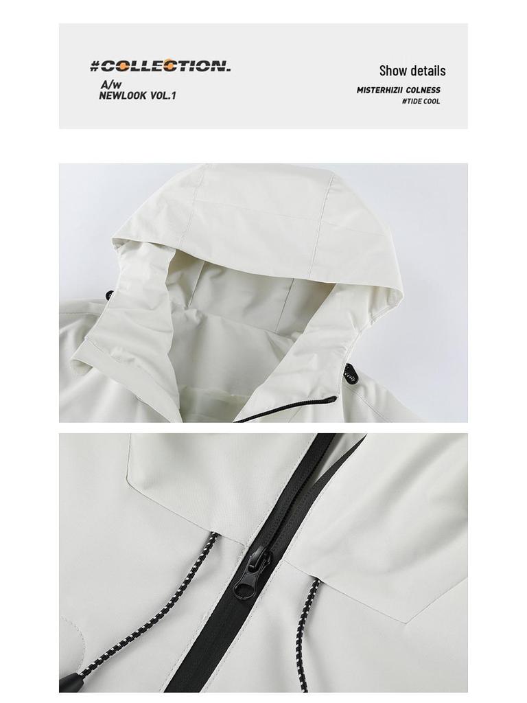 2024 Men's Spring Waterproof Windbreaker with Functional Pockets - New Style