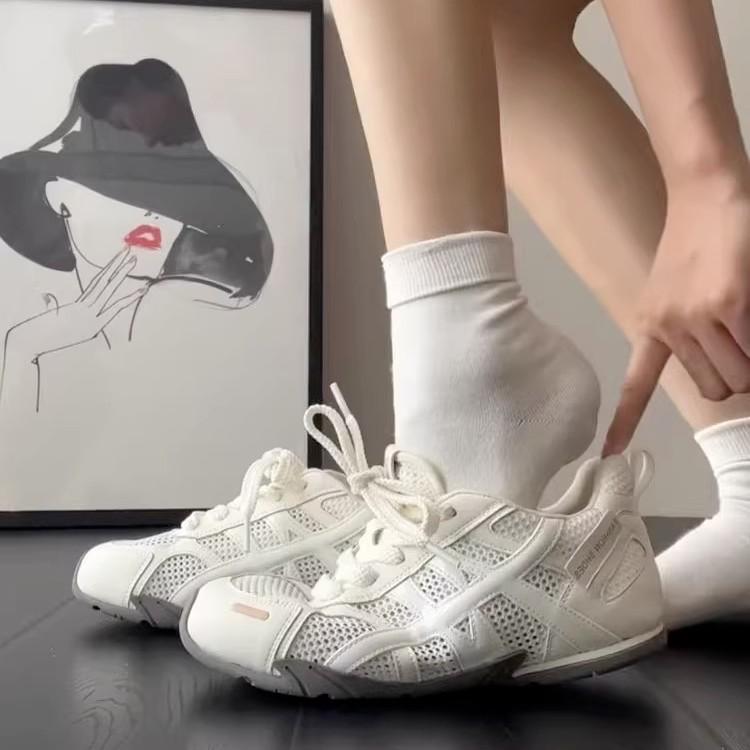 Summer Treasure~ Korean version niche inner height increase mesh thin breathable retro Forrest Gump shoes women's sports shoes Dexun shoes