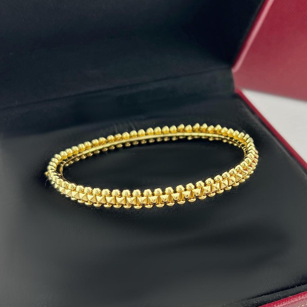 2025 Studded Bullet Clasp Bracelet - Classic Unisex Light Luxury with 18k Rose Gold Plating