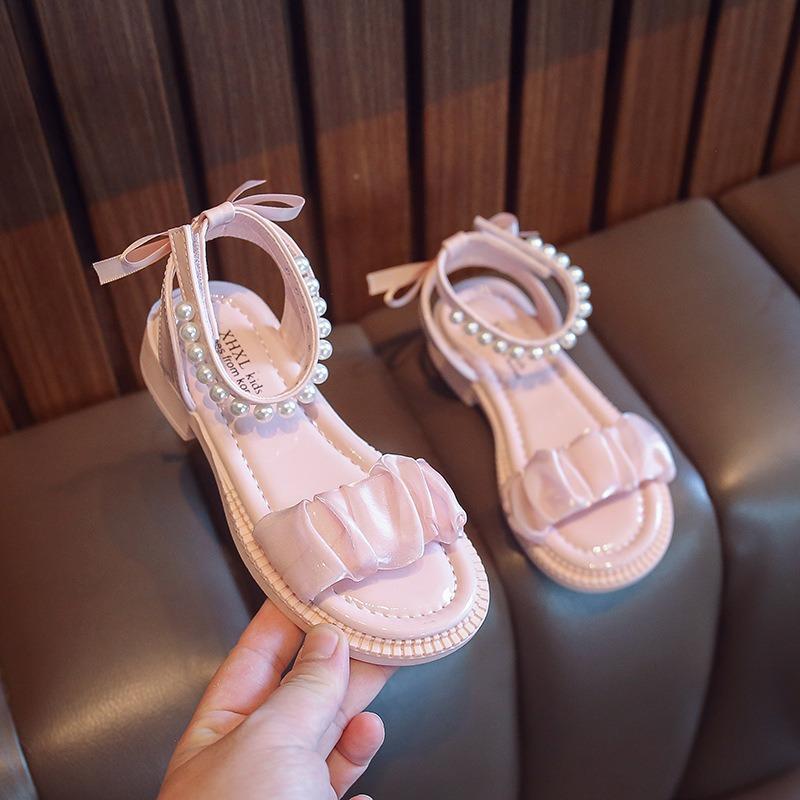 Girls' Sandals New Summer Fashion Sports Soft Sole Kids' Roman Sandals for Big Kids Students