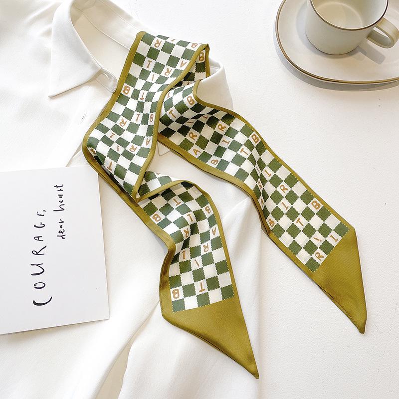 Hochwertiges Haarband aus koreanischer Seide in Khaki-Nude – professionelles Accessoire für Frühling/Herbst