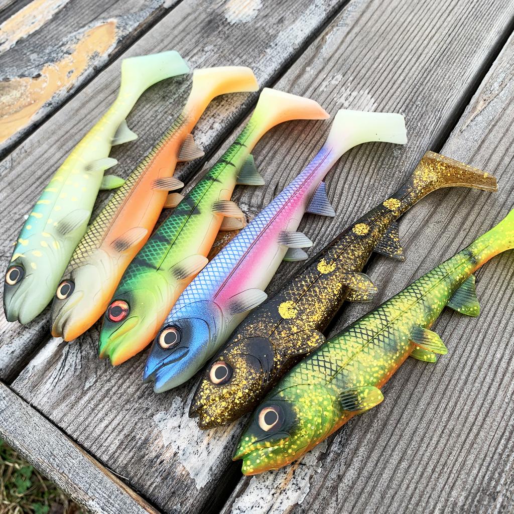 Spinpoler Bombshad Τετράγωνη Ουρά Swimbait Shad Πεσκέτα για Πίκα 14cm 18cm Εκτύπωση Σιλικόνη Τεχνητό Για Μεγάλη Αλιεία Θαλάσσης Wobbler