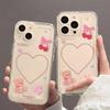Stars Love Heart Bear Transparent Case for Apple 14/15, 16, 17/17 Pro Max, XS/XR