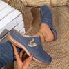 Retro thick-soled bag head slippers, empty cool slippers after women's summer wear