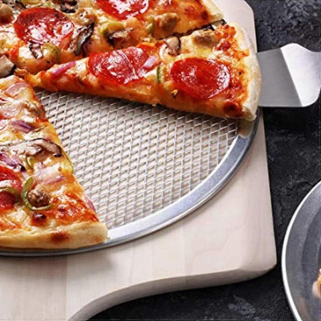 Pizza Screen, Pizza Pan,Pizza Pan for Oven, Pizza Tray, 12 Inch Seamless-Rim Aluminum Non Stick Pizza Screen (12PCS)