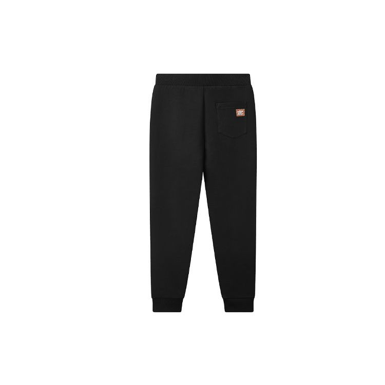 FILA Embroidered Mid-Waist Knitted Jogger Sweatpants Men bottoms Black F11M118603FBK