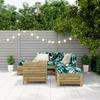6 Piece Garden Sofa Set Pressure Treated Pine Wood