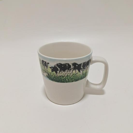 Ceramic Mug with Handle – Happy Ranch Design, Perfect for Coffee or Milk