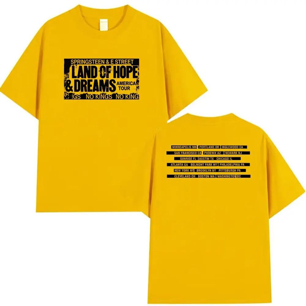 Bruce Springsteen Land of Hope & Dreams Tour 2026 Print T Shirt Men Women Clothing Fashion Short Sleeve T-shirt 100% Cotton Tees