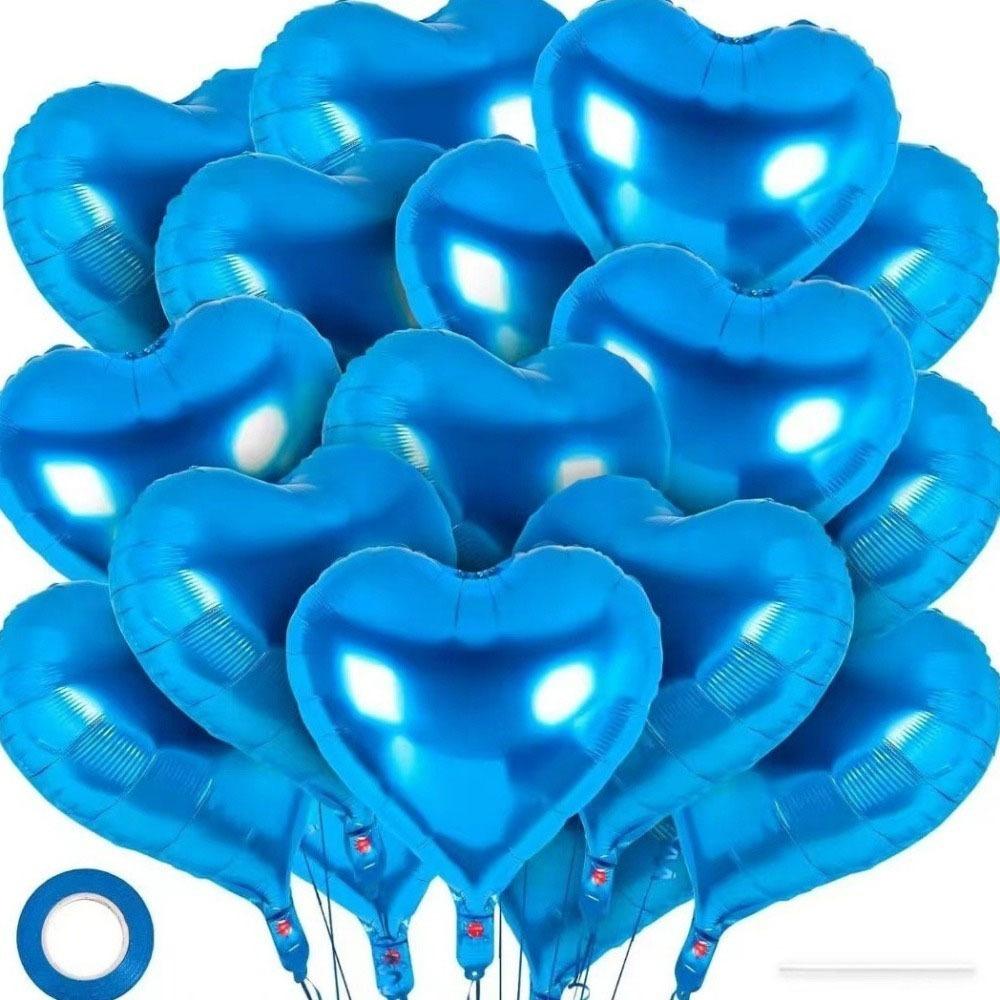 12Pcs Inflatable Heart Foil Balloons 18 Inch Valentine's Day Balloon  Birthday Party