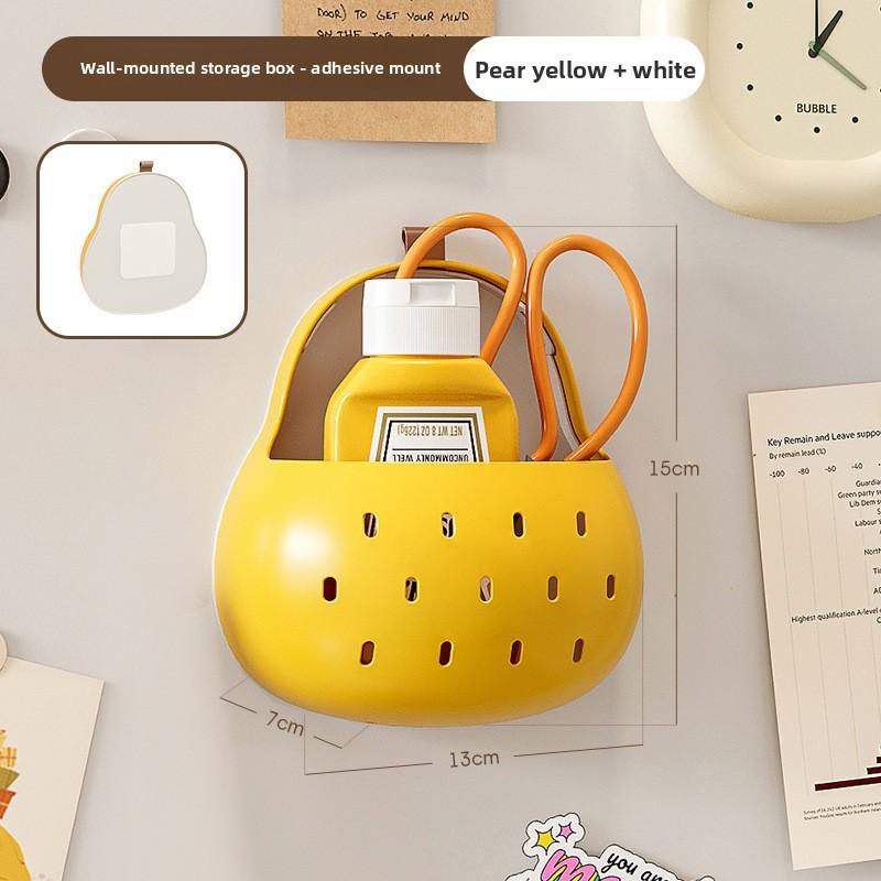 Autumn Moon Pear Cartoon Storage Box With Magnet Or Adhesive For Kitchen And Bathroom Organization Paster