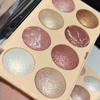 8-Color Highlight Contour Eyeshadow Palette Ultra-Fine Glitter, Moisturizing Luster, Buildable and Waterproof Blush Eyeshadow Multi-use Powder