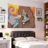 Trippy Psychedelic Multi Eyed Bigfoot Cartoon Tapestry Wall Hanging Home Decor for Bedroom Living Room Dorm