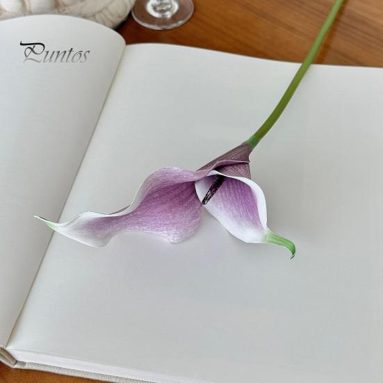 EVA Material Flowers Artificial Calla Lily Flowers, Flexible Branches Realistic Faux Flower, Retro Home Decor Soft Touch Fake Lilies for Wedding