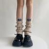Leg Warmers Women Autumn Winter Cotton Knitted Foot Cover Girls Leg Warmers Lolita Kawaii Cute Loose Long Socks Stockings Women