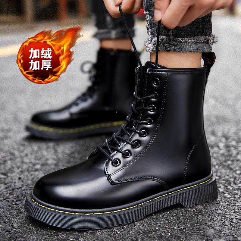 New Martin boots British style boots winter casual leather boots keep warm in winter 39