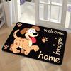2D Flat-1PC Cute Dog Doorway Welcome Mats , Welcome mats for home decoration.