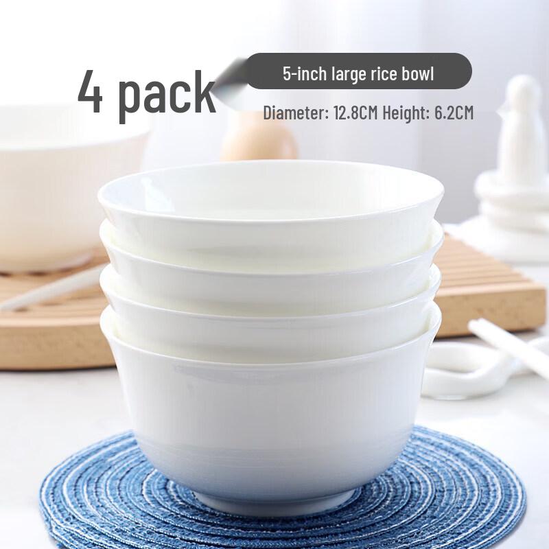 Pure White Ceramic Dinner Bowl