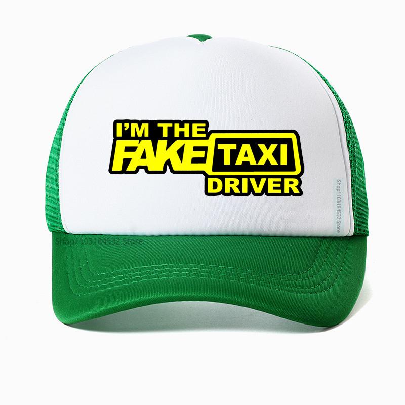 Fake Taxi Black Print Snapback Hat High Quality Mesh Breathable Summer Men Baseball Cap