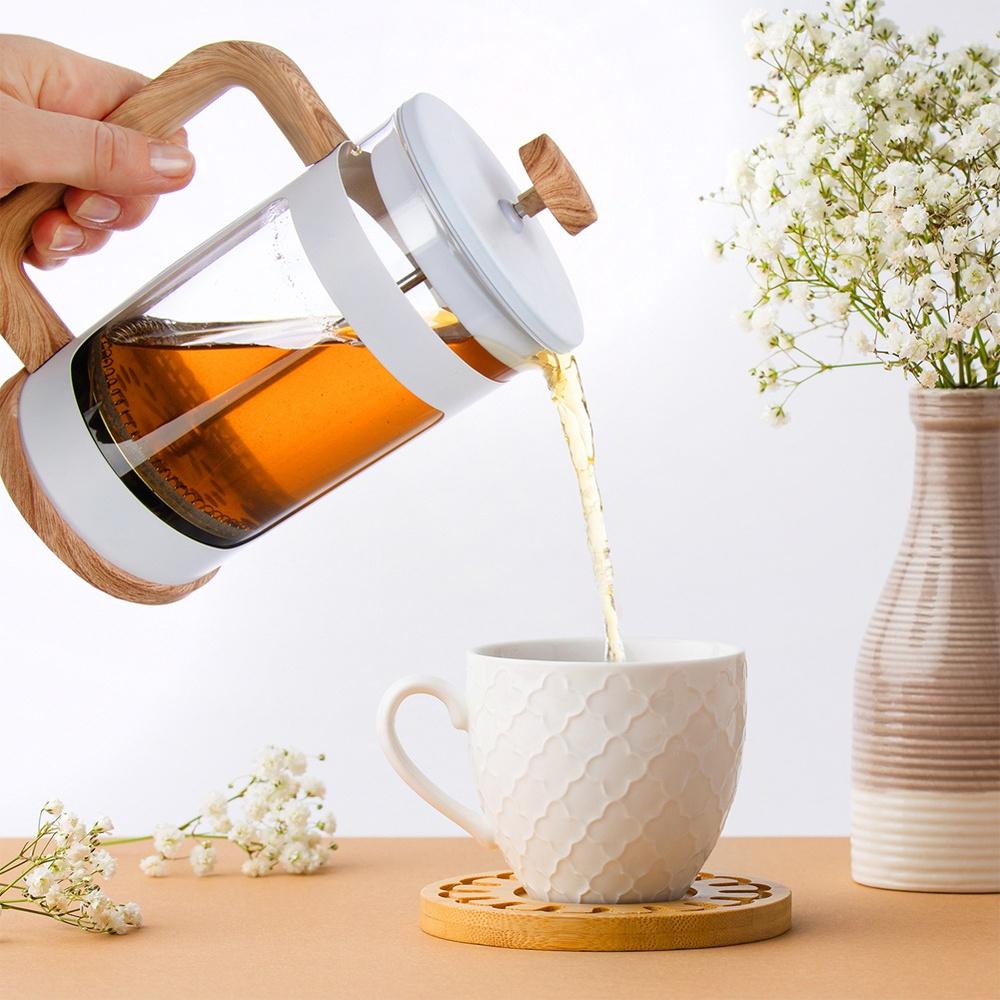 Plunger Jug with Strainer for Coffee, Tea, Herbs 400 ml