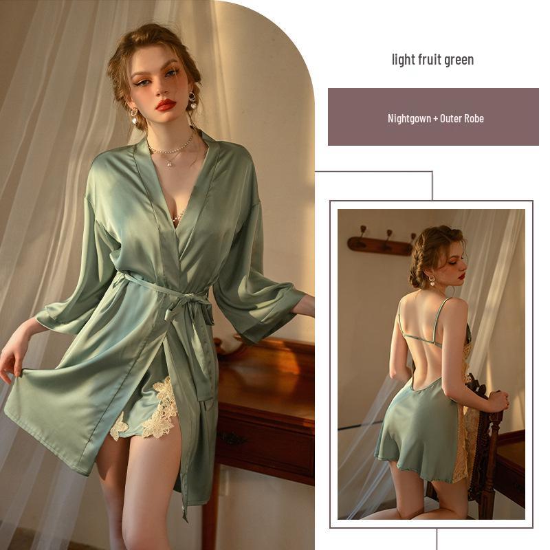 Enchanting Lace Patchwork Nightdress - Temptation and Allure