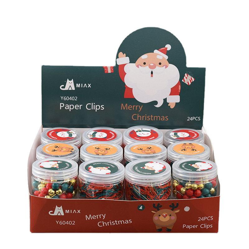 Red & Green Creative Christmas Paper Clip Gift Set with Golden Earth Display Box