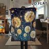 1Pc Dandelion Print Flannel Blanket,High Quality Comfortable for All Seasons,Home Decor,Warmth and Comfort,Perfect for Christmas Gifts
