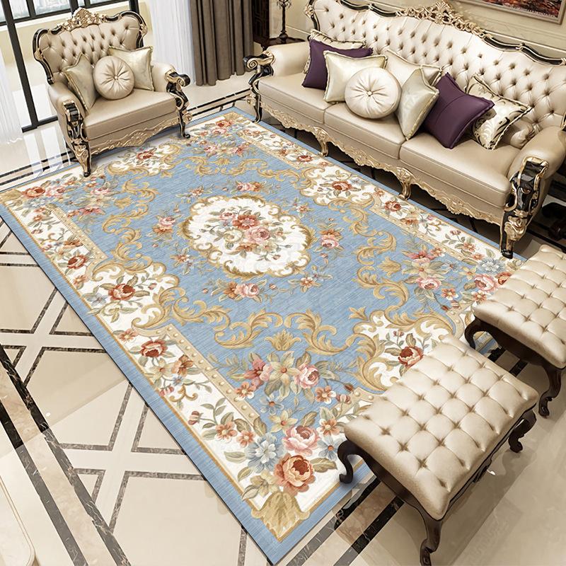 American Country Style Retro Carpet Living Room Sofa Bedroom Study Kitchen Entrance Door Rug Non-slip Light Luxury Decor Mat