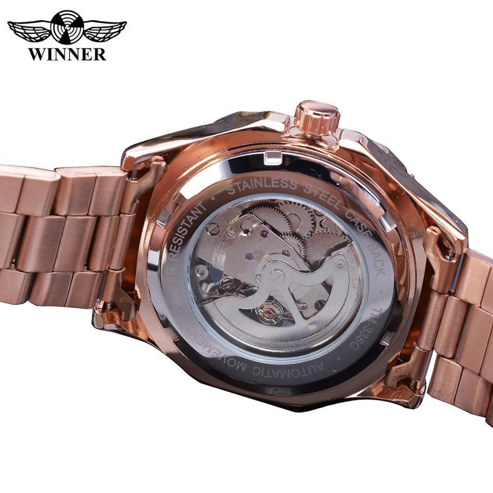 Orologio Uomo Quadrato Meccanico Automatico - Acciaio Inox Con Cinturino Pelle O Acciaio - Luminoso