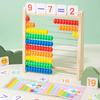 10-Row Counting Toy Classic Wooden Educational  Math 100 Beads With Counting Sticks Number Alphabet Card Preschool Math Learning