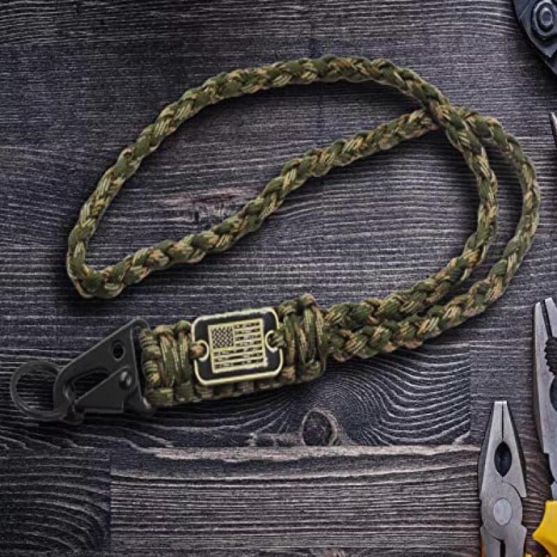 Brangdy Multi-functional Heavy-Duty Braided Paracord Lanyard