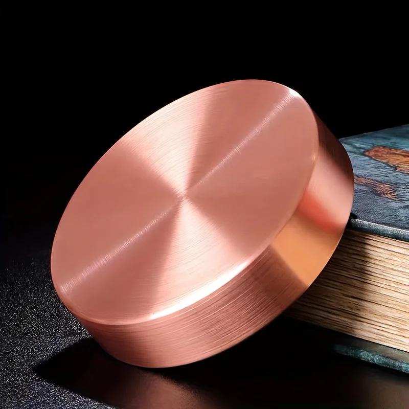 Buddhism Copper Manza Plate Auspicious Polishing Tantra Dish Buddhist 4.33 inch Tray Desktop Auspicious Altar Home Gift Decorati