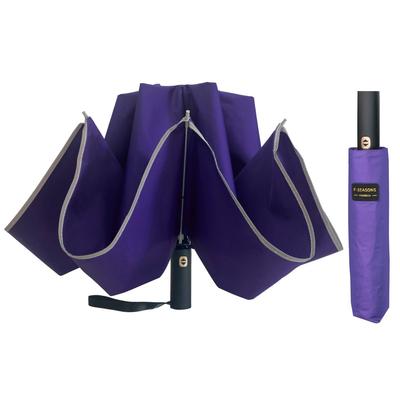 Folding Inverted Automatic Suitable for Sun and Super Night Reflective for Men and Women F-SEASONS One-Touch Umbrella, Open/Close, Rain,