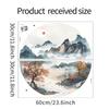 Minimalist Mountain Water Painting Wall Sticker Self-Adhesive for Bedroom Study Tea Room Home Background Decoration
