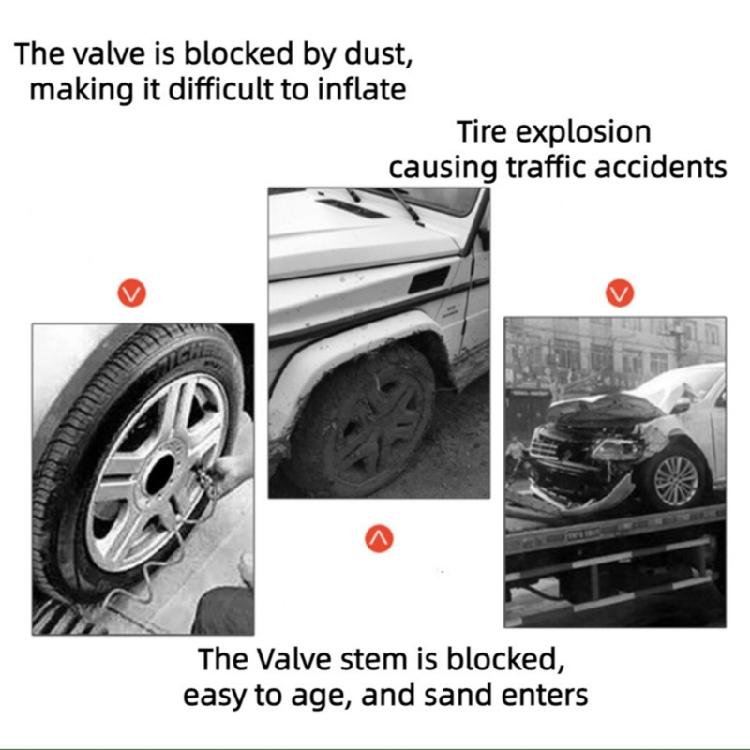 Dustproof Caps Tire Accessory Airtight Seal Stem Cover Car Tire Valves Stem Caps Car Tyre Air Pressure Caps with Pattern